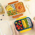 Microwavable Insulated Thermal Lunch Box Portable Plastic Rectangle Bento Box with Large Capacity for Kitchen Use and Adults