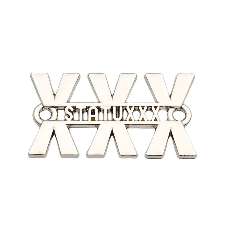 High Quality Cheap Embossed Brand logo Custom Metal Clothing Name Plates Tag Label