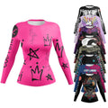 Wholesale Printed Women Long Sleeve Rashguard UPF 50+ Spandex Rash Guard Rash Vest