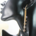 BMZ 2025 PVD Plating 3 Colors Mixed 6*1CM Bohemia Wholesale_tassels Straight Channel Earrings Drop Colorful Dangling Earring