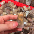Wholesale Hand Carved Gold Rutilated Quartz Crystal Point Wand Natural FengShui Craft for Sale