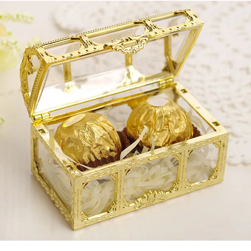 New Design Plastic Gold Color Silver Color  Chocolate Candy Box Boxes