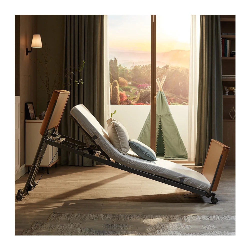 Home Care Bed Bedroom Furniture Electric Adjustable Bed Mute Roller Ultra Low Homecare Beds