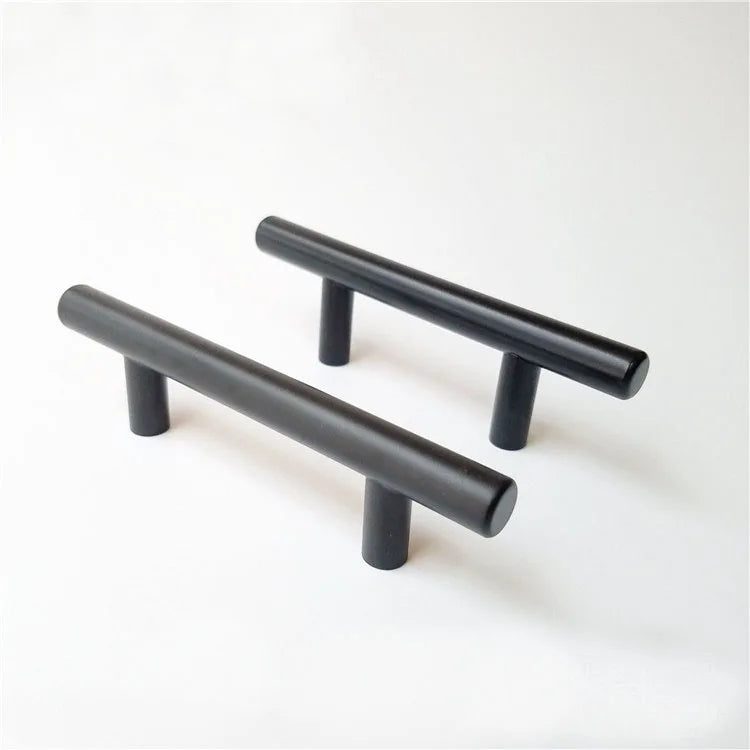 Stainless Steel 150mm Kitchen Cabinet Hardware Pulls Black Color Drawer Handles and Pulls DH-07-2