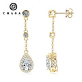 Luxury High Quality 925 Sterling Silver Pear 6x9mm 1.50CT VVS1 Vintage Moissanite Drop Earrings for Women with Free Certificate