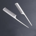 Wholesale Custom LOGO Barber Hairdressing Salon Metal Comb Stainless Steel Silver Braiding Combs Rat Tail Comb