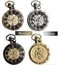 Classic Antique Skeleton Hollow Mechanical Watches Hand Winding Wheel Mechanical Pocket Watches