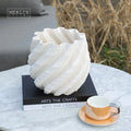 Merlin Living 3D Printing Vase Twisted Deep Mark Texture Nordic Vase Ceramic Home Decor Wedding Vase Chaozhou Ceramic Factory
