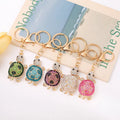 Sparkling Turtle Keychain Rhinestone Car Accessory Cute Sea Animal Keyring Metal Bag Charm Gift for Women Kids