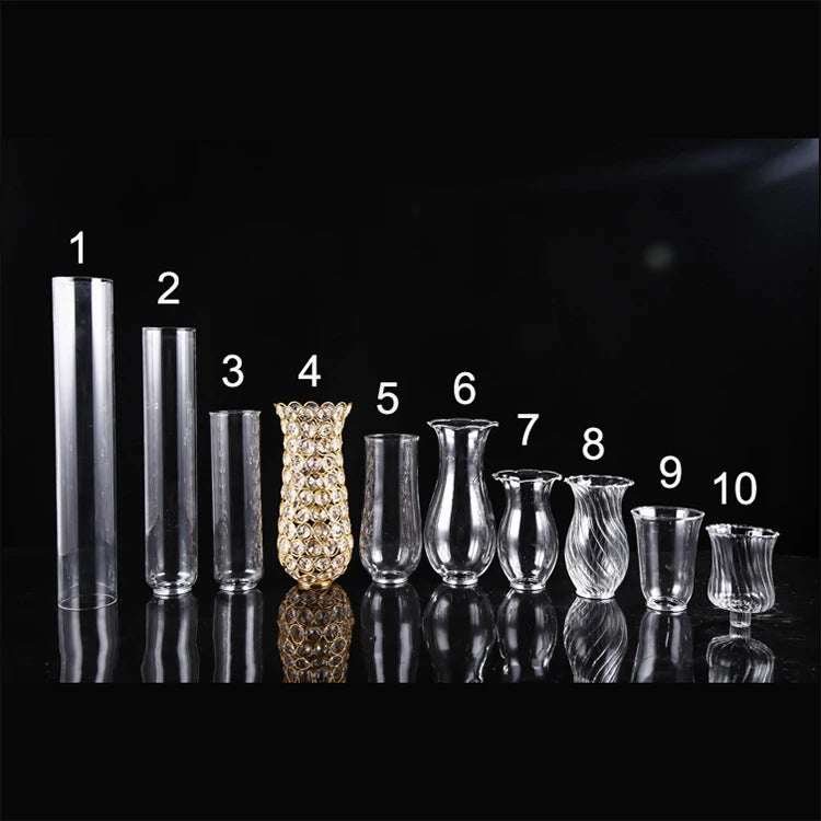 Factory Direct Wholesale Price Crystal Frosted Lamp Shade Bottle Clear Crystal Candelabra for Stylish Party Occasions