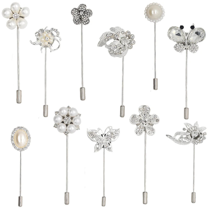 Wholesale High-end Suits Jewelry Long Type Brooch Pins Hijab Pin for Woman and Man
