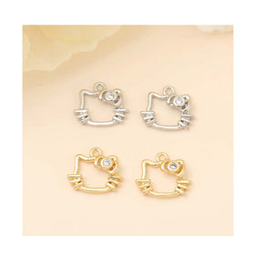 Handmade Jewelry Findings Simple Necklaces Are Also Decorative Pendants Earrings Copper Inlaid With Zircon Cat Accessories