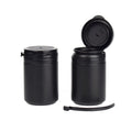 Empty 60ml 80ml Empty Black Round PE Plastic Pharmaceutical Bottle Capsule Pill Container with Flip Over Cap