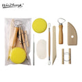 8-Piece Wood Pottery Kit Clay Sculpture Carving Tools Multi-Function DIY Ceramic Clay Tools Set