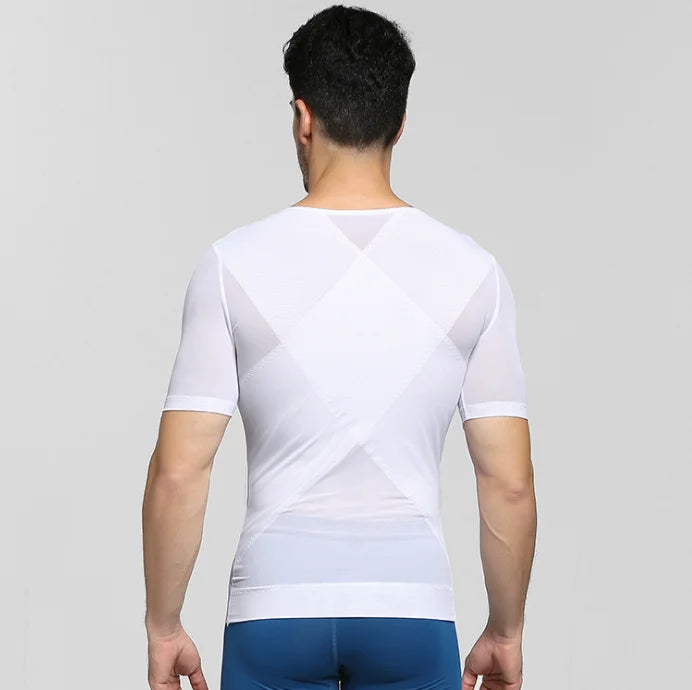 Abdomen Waist Slimming Clothes High Elastic Quick Dry Sweat T Shirt Men Body Shaper