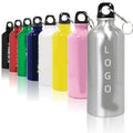500/750ml Lightweight Travel Aluminum Vacuum Sports Leak-Proof Eco-Friendly Water Bottle for Bicycle Hiking Handle Custom Logo