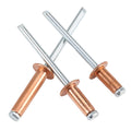 Purple Copper Blind Rivets Open End Round Head Half Round Head Pull Cap Rivets Copper Pop Blind Rivets