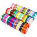 25 Yards 100% Polyester 15mm Satin Ribbon Roll Single Face Gift Ribbon for Party Wedding Cake Decoration