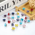 Shiny Natural Zircon for Women Men Stainless Steel Base Different Color 8mm Crystal for Jewelry Necklace and Bracelets