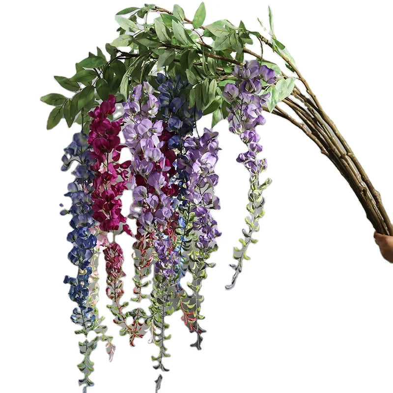 Wedding ceiling decoration cane douhua douban simulation wisteria hotel decoration giant single wisteria flowers