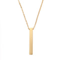Wholesale Classic Style 18K Gold Plated Stainless Steel Bar Necklace Women's Body Jewelry Accessory From China