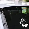 Rosary Beads With Hands Pray Decal Car Window Truck Removable Wall Stickers Vinyl Sticker Gift Die Cut Decals Latop Window Glass