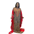 Good Quality Chiffon Two-piece Dress Ladies African Dress Printing African Dresses Rhinestone Boubou Femme African
