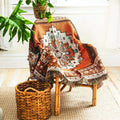 Ins New Design Custom Polyester Cotton Woven Blanket Jacquard Tapestry Picnic Blanket