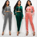 Custom Women Sportswear Long-sleeved Tops Sweatsuit Running Sports Tracksuit Wholesale Promotional