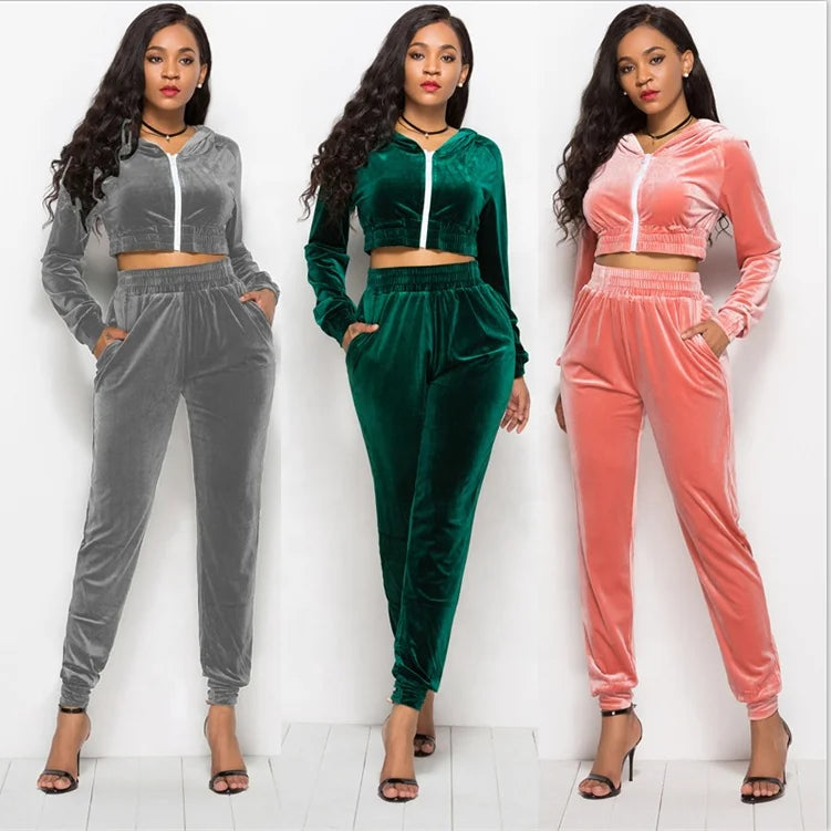 Custom Women Sportswear Long-sleeved Tops Sweatsuit Running Sports Tracksuit Wholesale Promotional