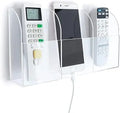 Modern Clear Acrylic Large Remote Control Holder 3 Compartment Wall Mount  Holder Media Caddy 4mm Thickness for Display