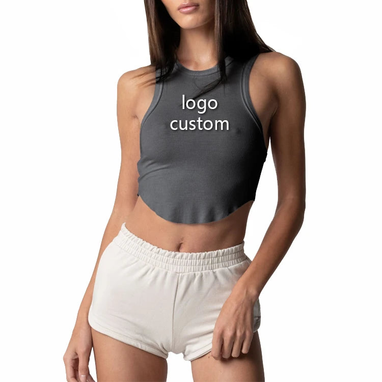 Custom Wholesale Women's Breathable Stretch Yoga Vest Casual Ladies Cropped Sport Tank Top