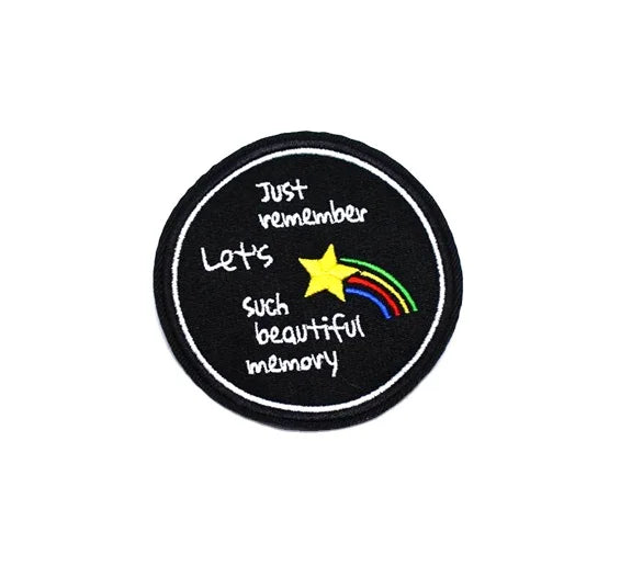 Embroidered Iron on Patch Custom Ecofriendly Material Embroidery Patch pink Heart Planet Patches