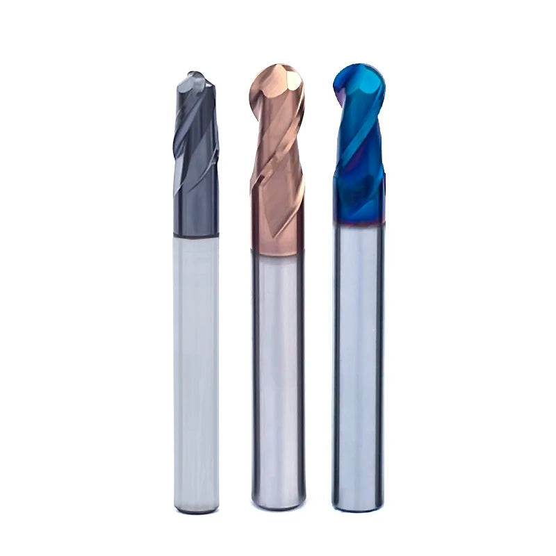 High Efficiency 2 Flute HRC45 HRC55 HRC65 CNC Tools Solid Carbide Ball Nose End Mill Cutters in Fast Delivery