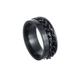 Nordic Popular Simple Stainless Steel Ornaments Viking Character Turning Titanium Steel Ring