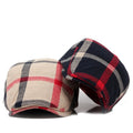 MIO Breathable Thin Cotton Linen Ivy Ivi Hat Cap Adjustable Colorful Striped Plaid Newsboy Cabbie Gatsby Golf Beret Cap for Men