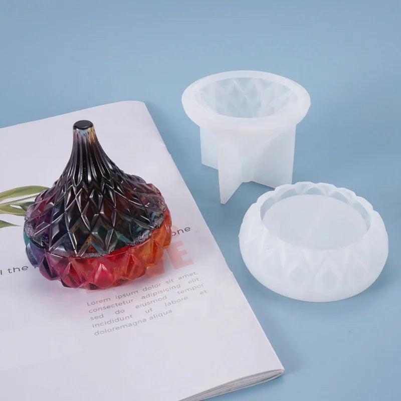 Round Trinket Box Molds for Making Resin Jewelry Box