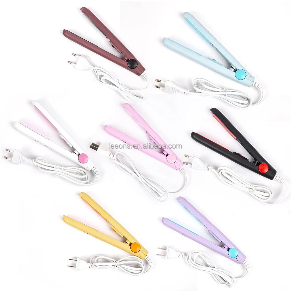New Portable Curling Iro Ceramic Straightener Styling Tools Hair Curler Flat Iron Bangs Beard Mini Hair Straightener