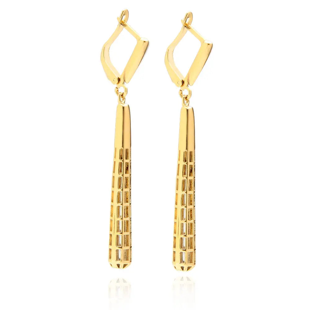 Personalized Drop Statement Long Party Earrings for Women huggies Hoop Earrings Gold Filled Christmas Gifts