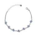 Charming 925 Silver Jewelry Bracelet Rhodium Plated Natural Moonstone for Women's Gifts or Parties