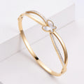 Women Lady Luxury Fashion Dainty Stainless Steel Jewellery Diamond Crystal butterfly Bracelet Bangle