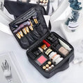 2024 Wholesale Professional Partition Portable Cosmetic Case Portable Makeup Travel Large Size Brush Storage Cosmetic Bag Pouch