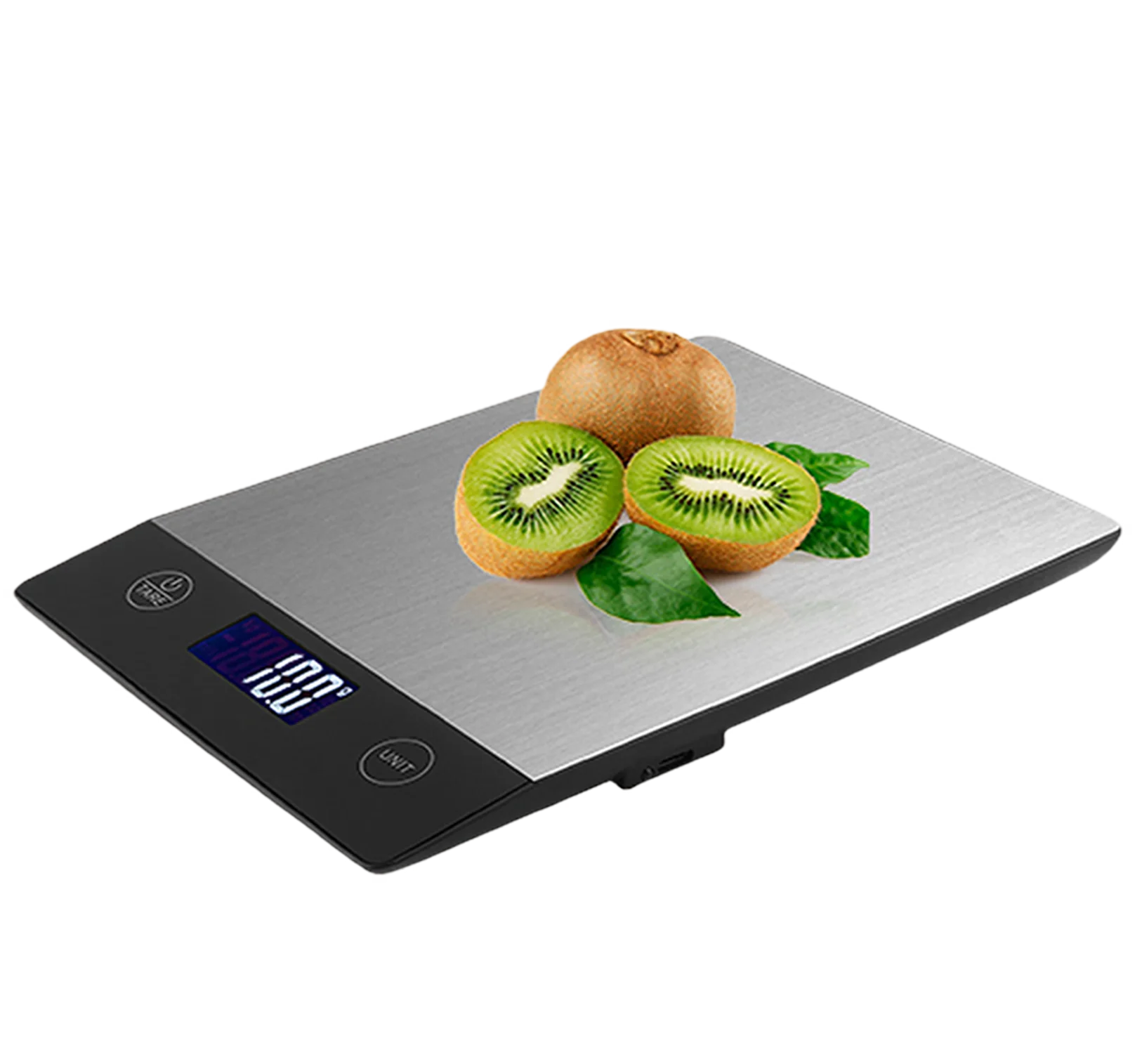 China Backlight Lcd Display Stainless Steel Tempered Glass Fruit Vegetable Electronic Balance Digital Kitchen Food Scale