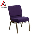 Modern Metal Interlock Stacking Church Chair With Book Rack