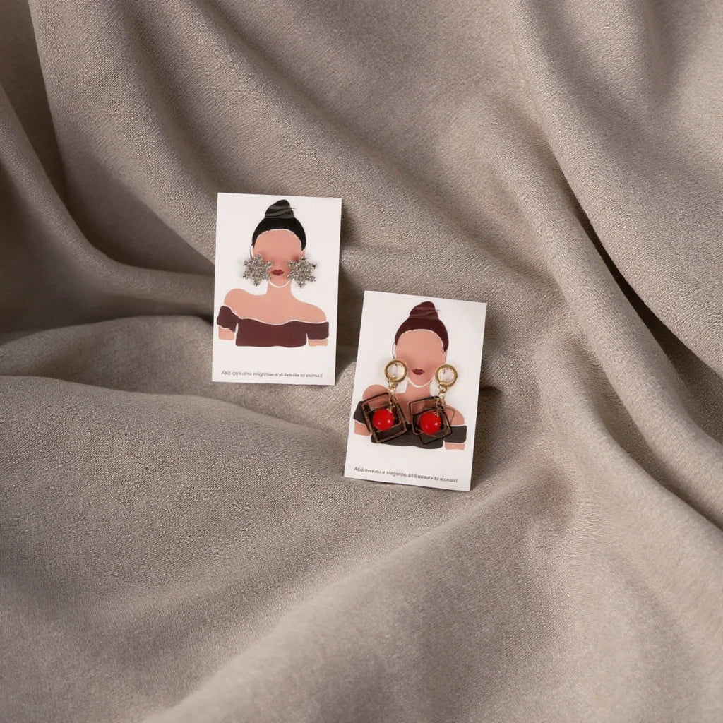 Earring Card Jewelry Display Card Thick Earring Card Customization Price Tags for Jewelry