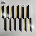 Polished Metal Brass Natural Stone Feather Shape Marble Mosaic Tile Waterjet Cutting for Interior Hotel Mall Wall Art