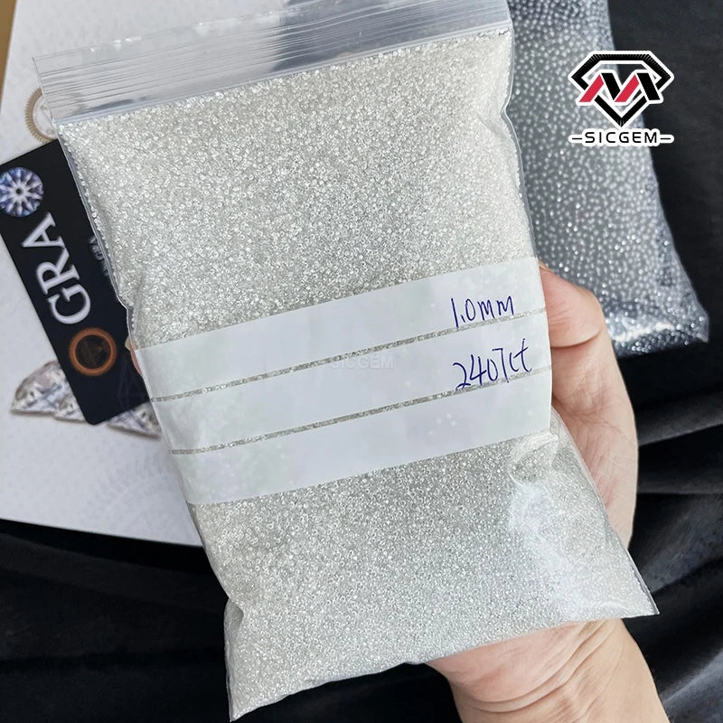 Wholesale Small Size 0.7mm-2.9mm D-Color VVS1 Clarity Melee Moissanite for Hip-Hop Jewelry