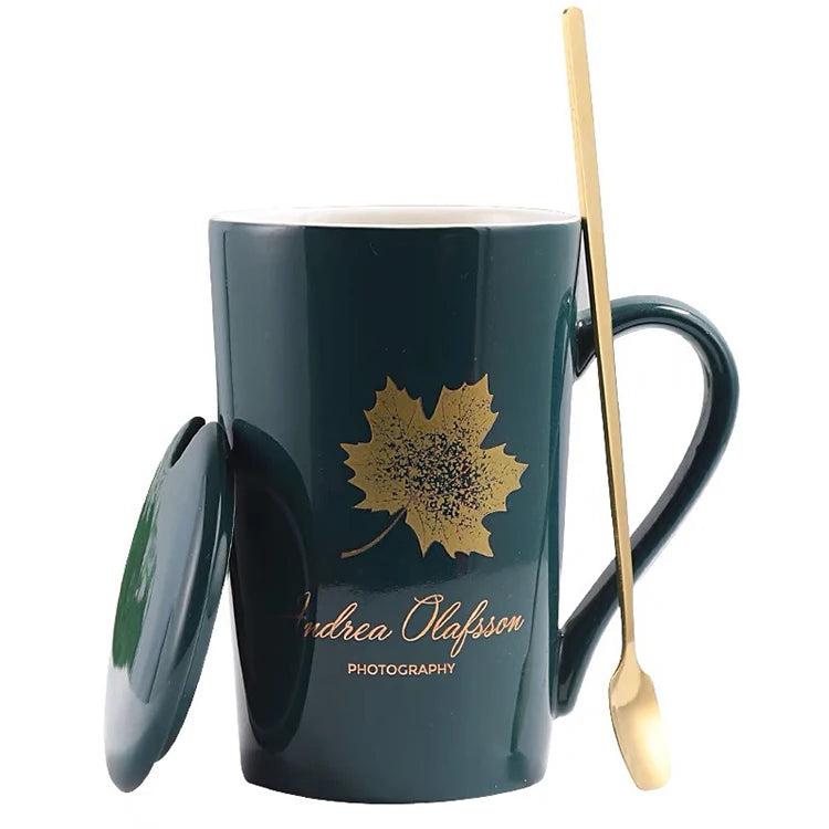 Custom Logo Lettering Mug Fashion Large Capacity Water Cup Ceramic Coffee Cup