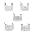 Tibetan Style Bracelet Exquisite Carved Pattern Open Bangle for Women Girls Birthday Gift