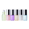 Silver Cover Perfume Oil Cosmetic Packaging 3ml Small Refill Pearl Glass Roller Roll on Essential Oil Bottle
